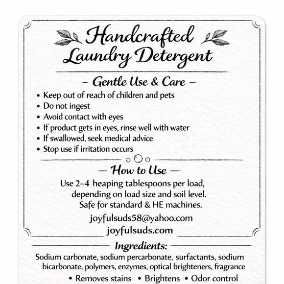 Handcrafted Laundry Detergent - Picture 2 of 2
